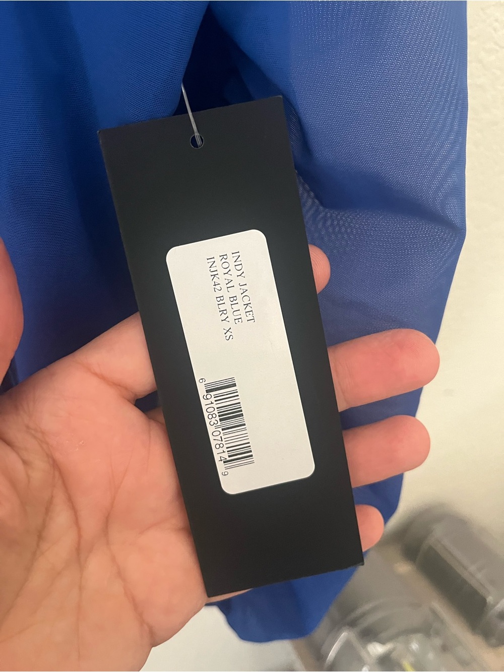 MICHI Bold Blue Hooded Windbreaker Jacket - Picture 4 of 10